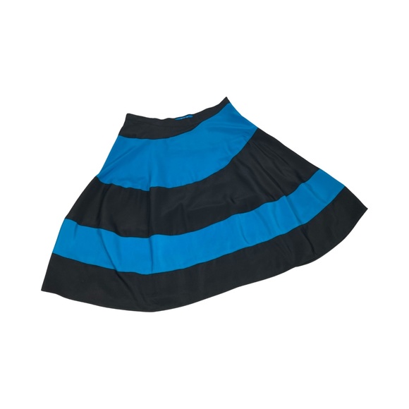 Derek Lam Design Nation Womens Asymmetrical Seam Skirt Size 8 Black Blue A Line - Picture 2 of 9